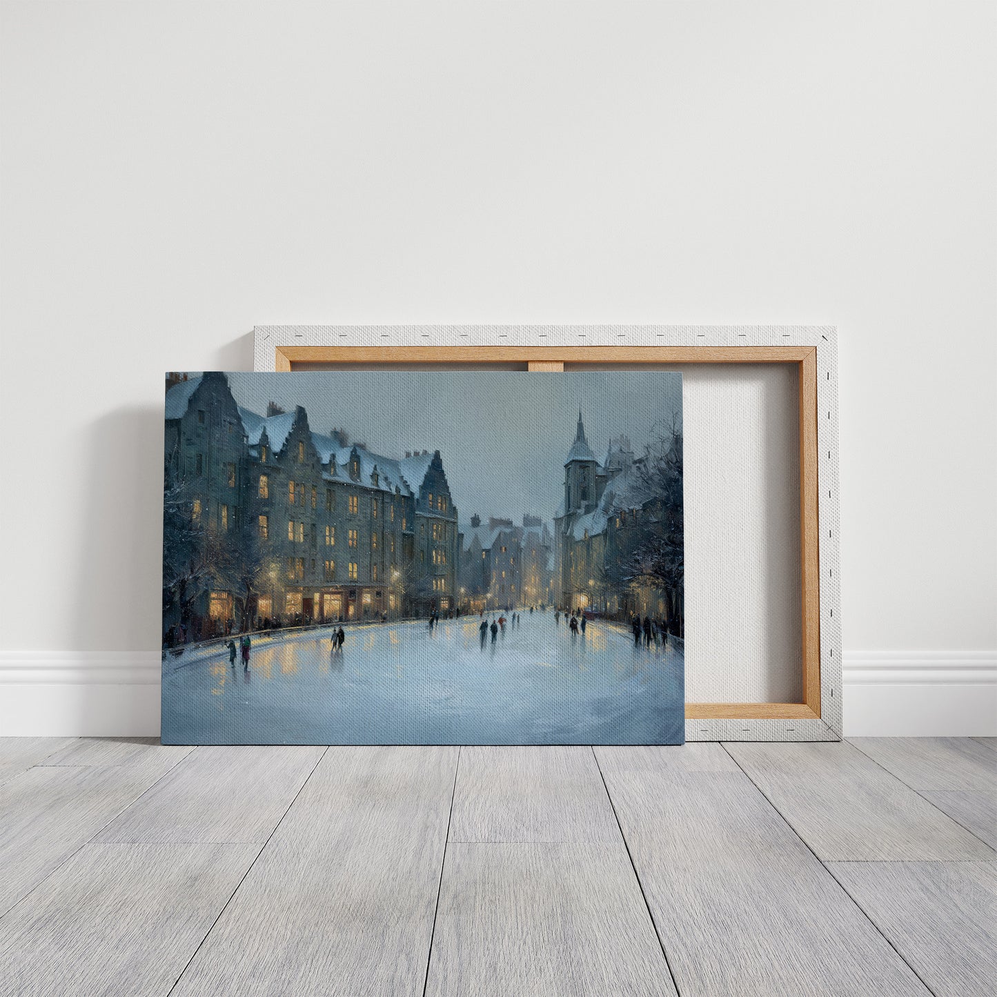 Twilight Skaters Beneath Historic Spires