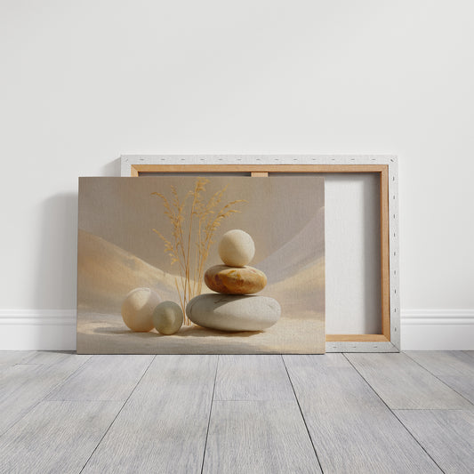 Sunlit Stones Find Morning Balance