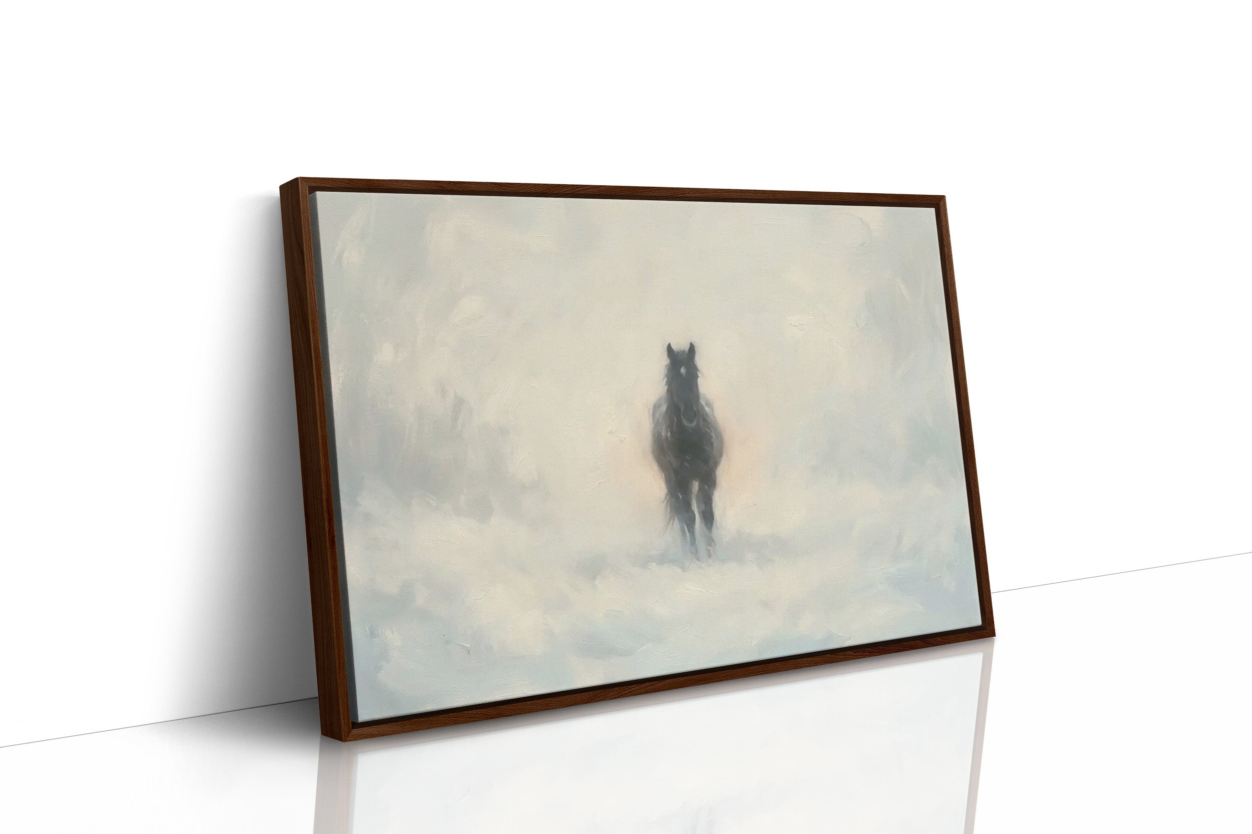 Black Horse Through the Mist