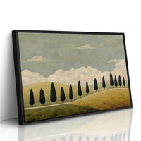 Cypress Line Across Quiet Hills