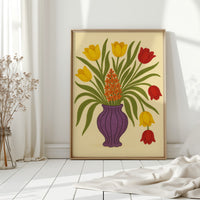 Tulips in a Plum Vase