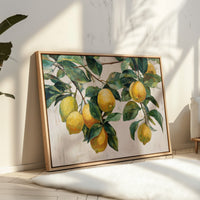 Sunlit Lemons Dance Among Leaves