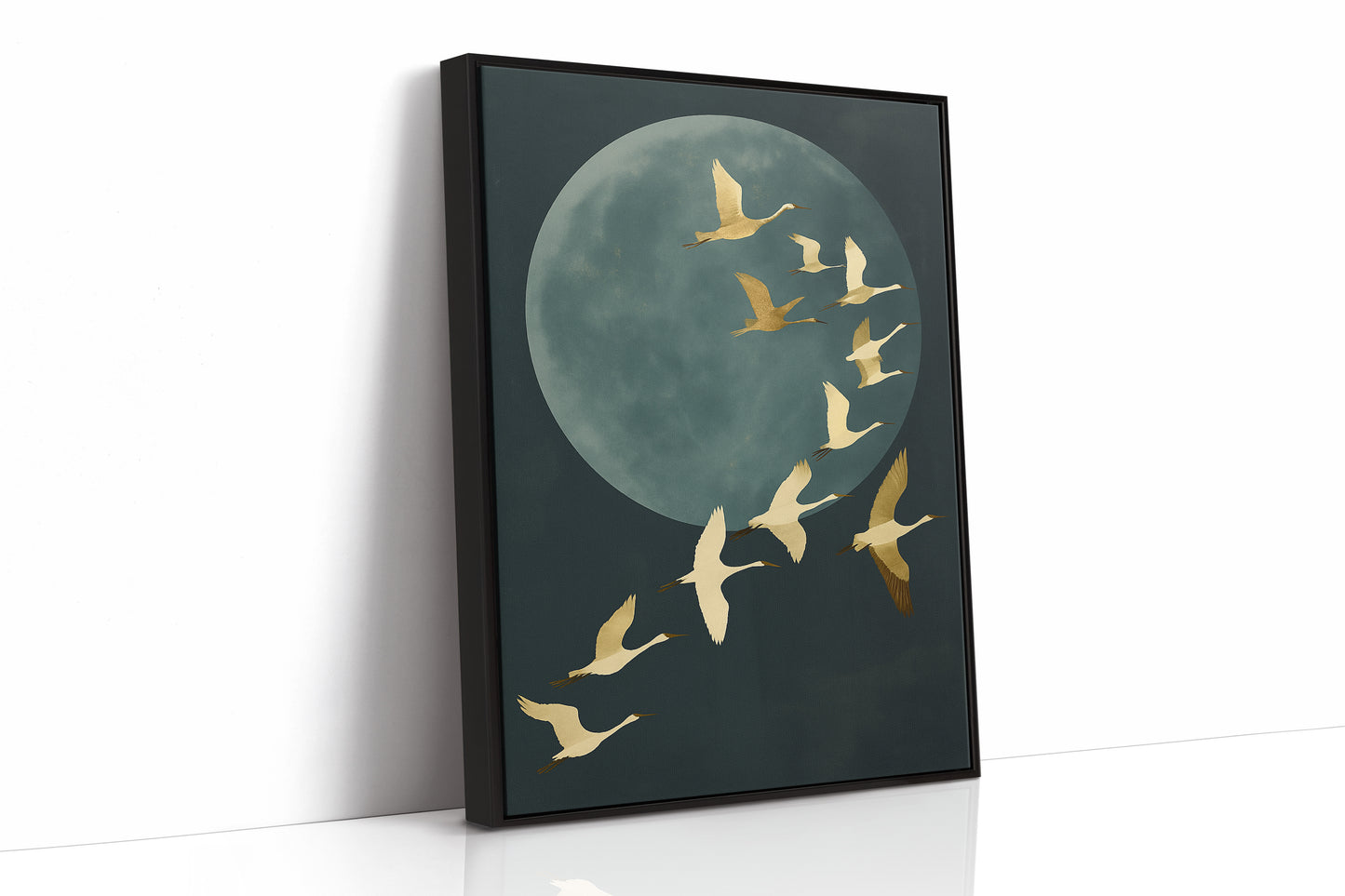 Golden Flight Beneath a Silent Moon