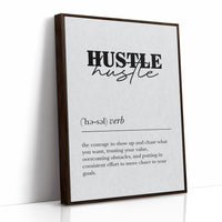 Hustle Definition Minimalist Typography Print