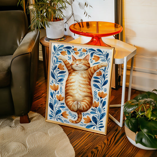 Sun-Kissed Paws and Floral Embrace