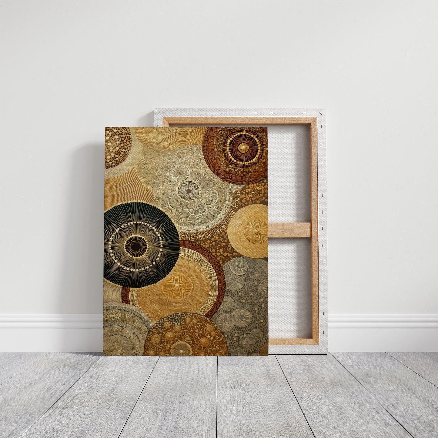 Celestial Circles Dance In Gold