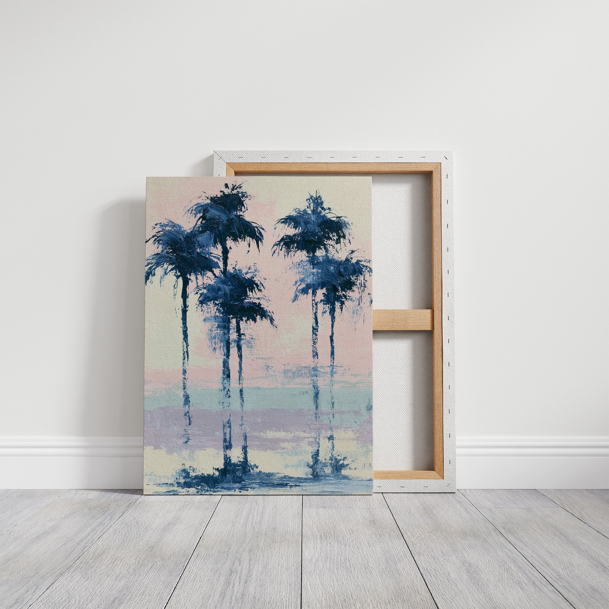 Navy Palms, Cotton Candy Sky