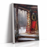 Red Rocker in Winter Quiet
