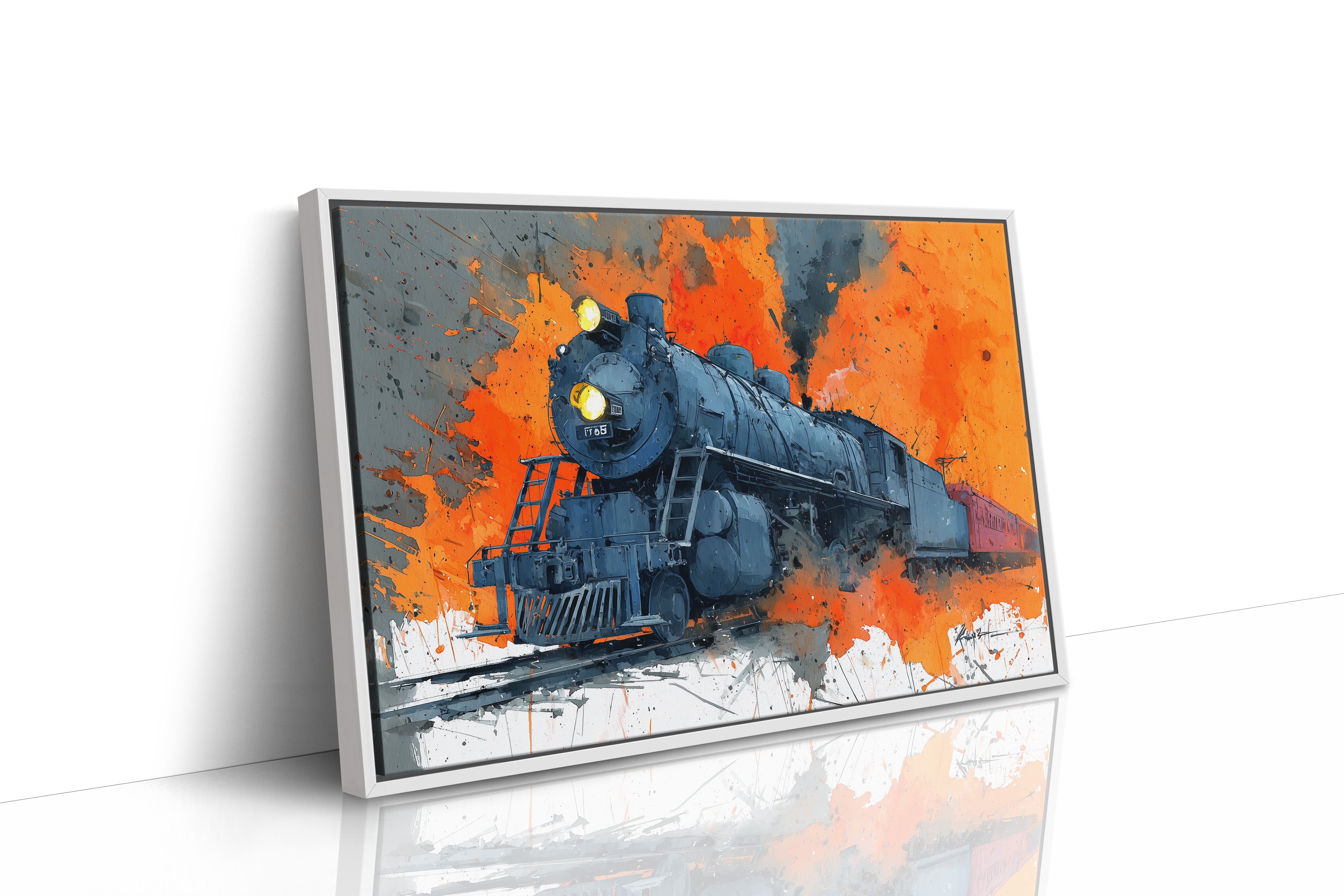 Steam Engine in Blazing Orange
