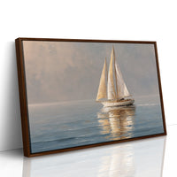 Golden Sails Through Morning Mist