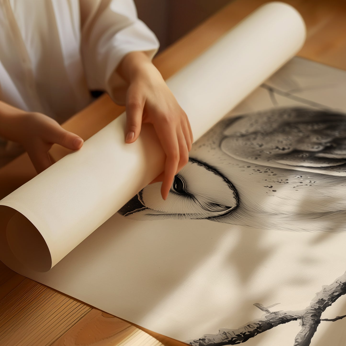 Twilight Perch In Gentle Gray