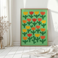 Tulip Parade on Spring Green