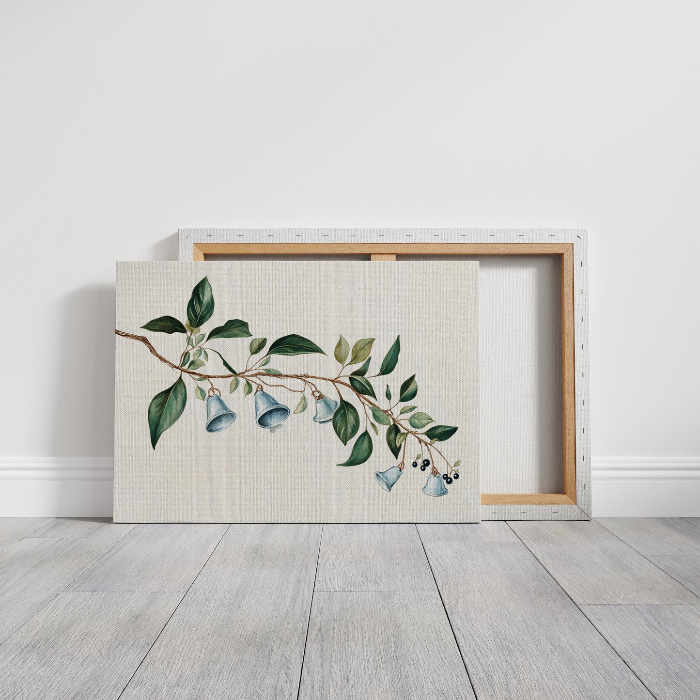 Blue Bells Dance Among Leaves