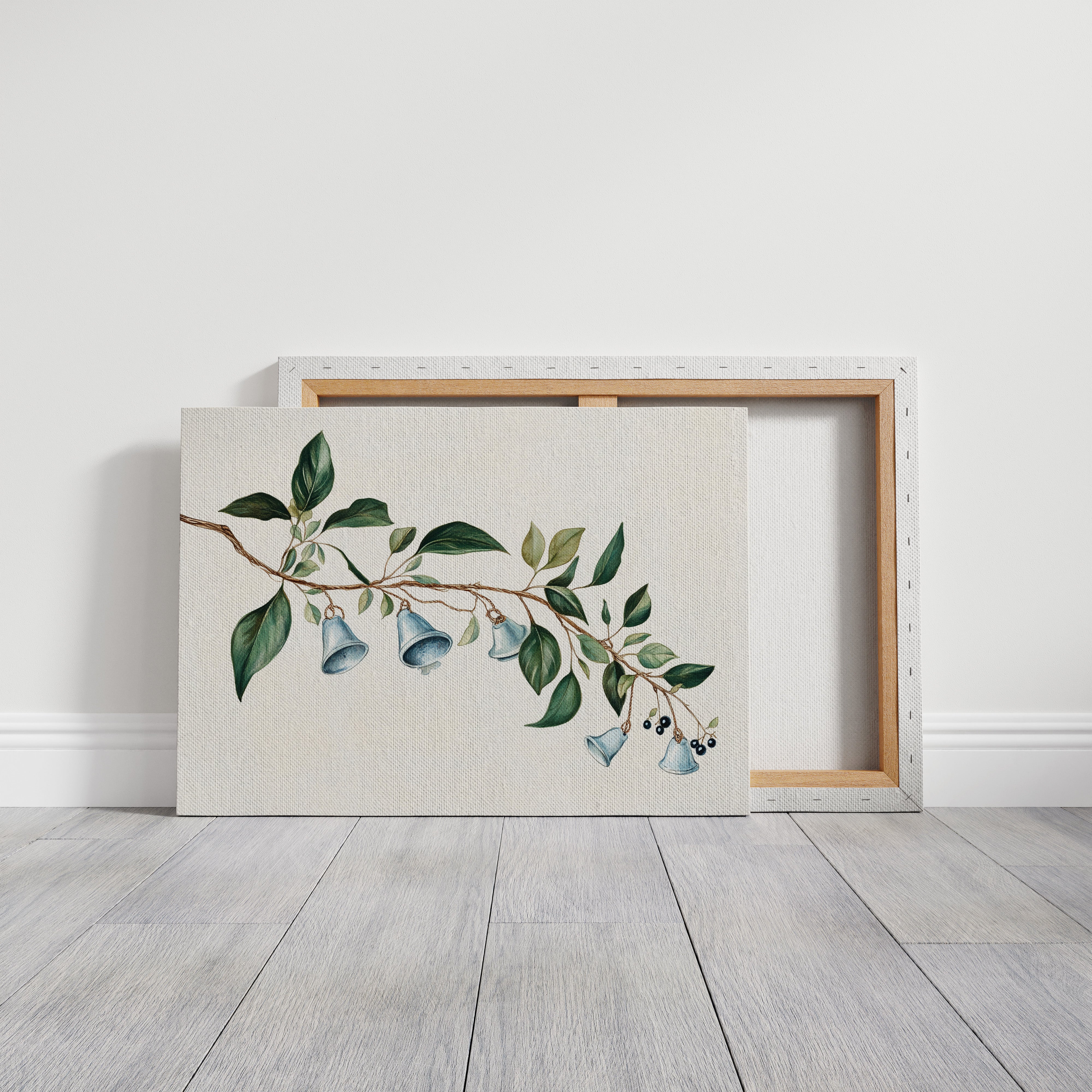 Blue Bells Dance Among Leaves