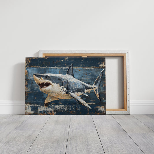 Deep Blue Tales On Weathered Wood