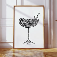 Midnight Martini Draws Wave Lines