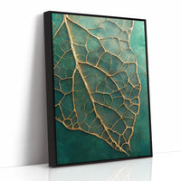 Golden Vein Leaf on Emerald