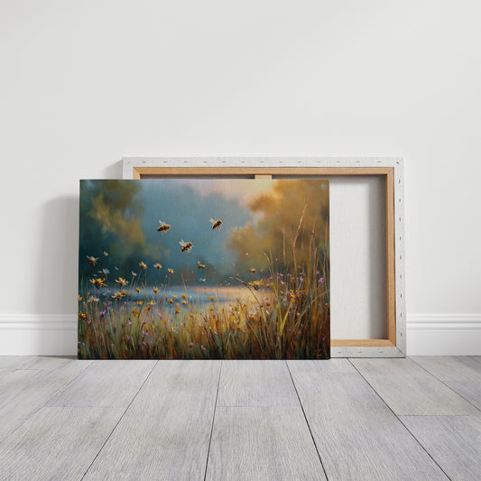 Bees Dance Through Meadow Light