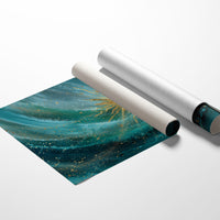 Teal Cosmos Births Golden Star