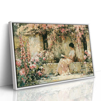 Reading Beneath the Rose Arbor