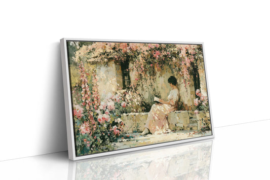 Reading Beneath the Rose Arbor