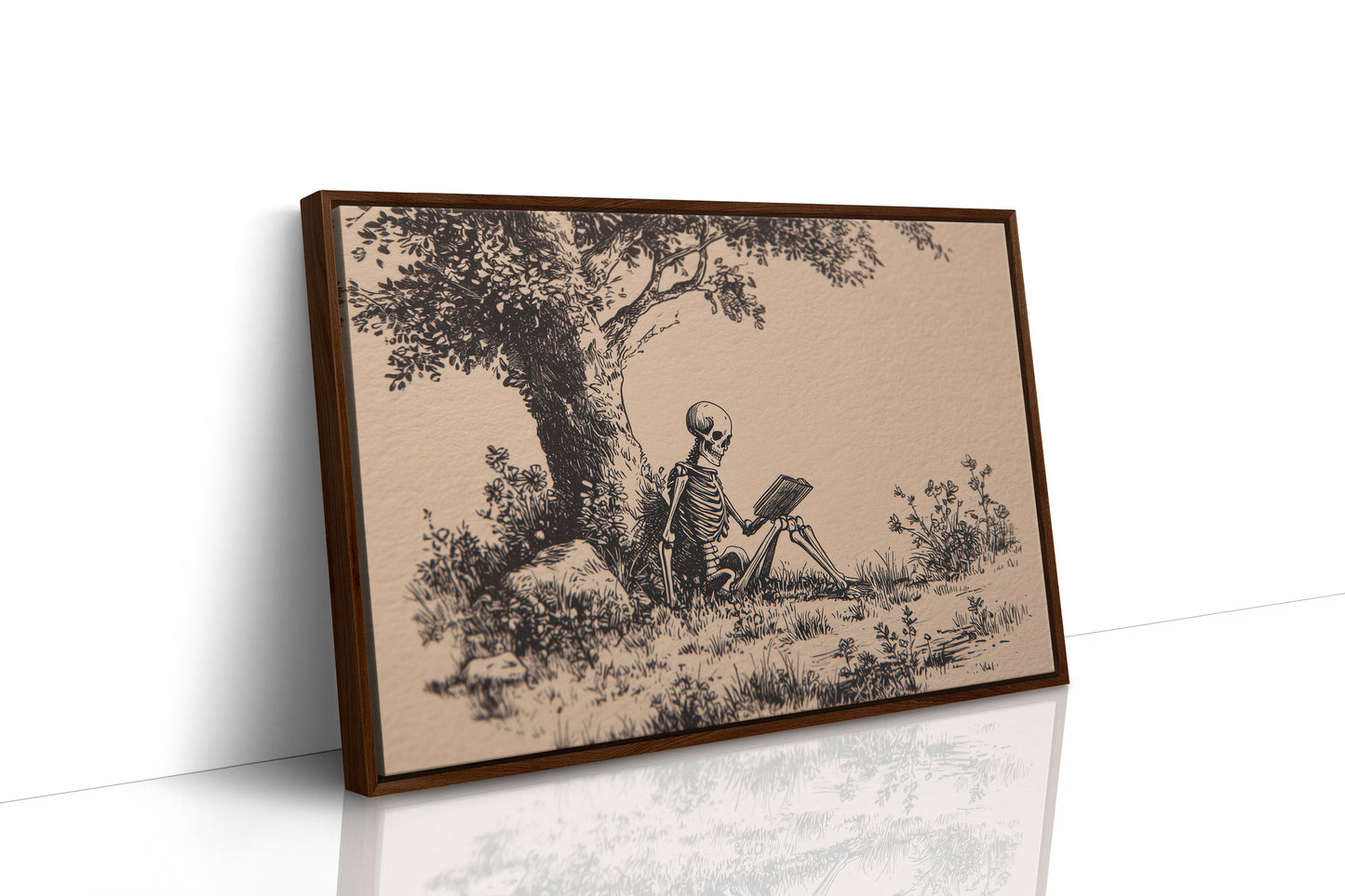 Eternal Reader Under Oak Boughs