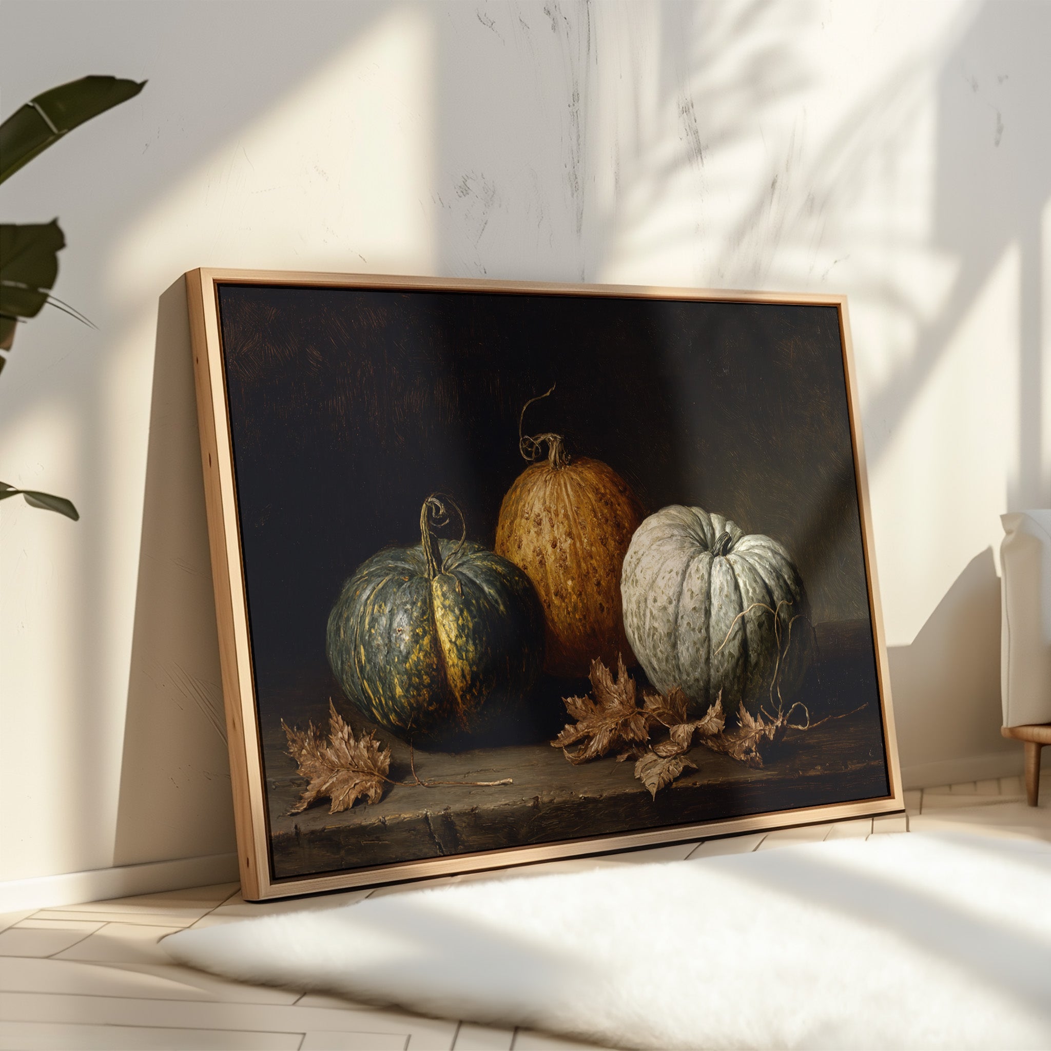Autumn Gourds Dance With Maple