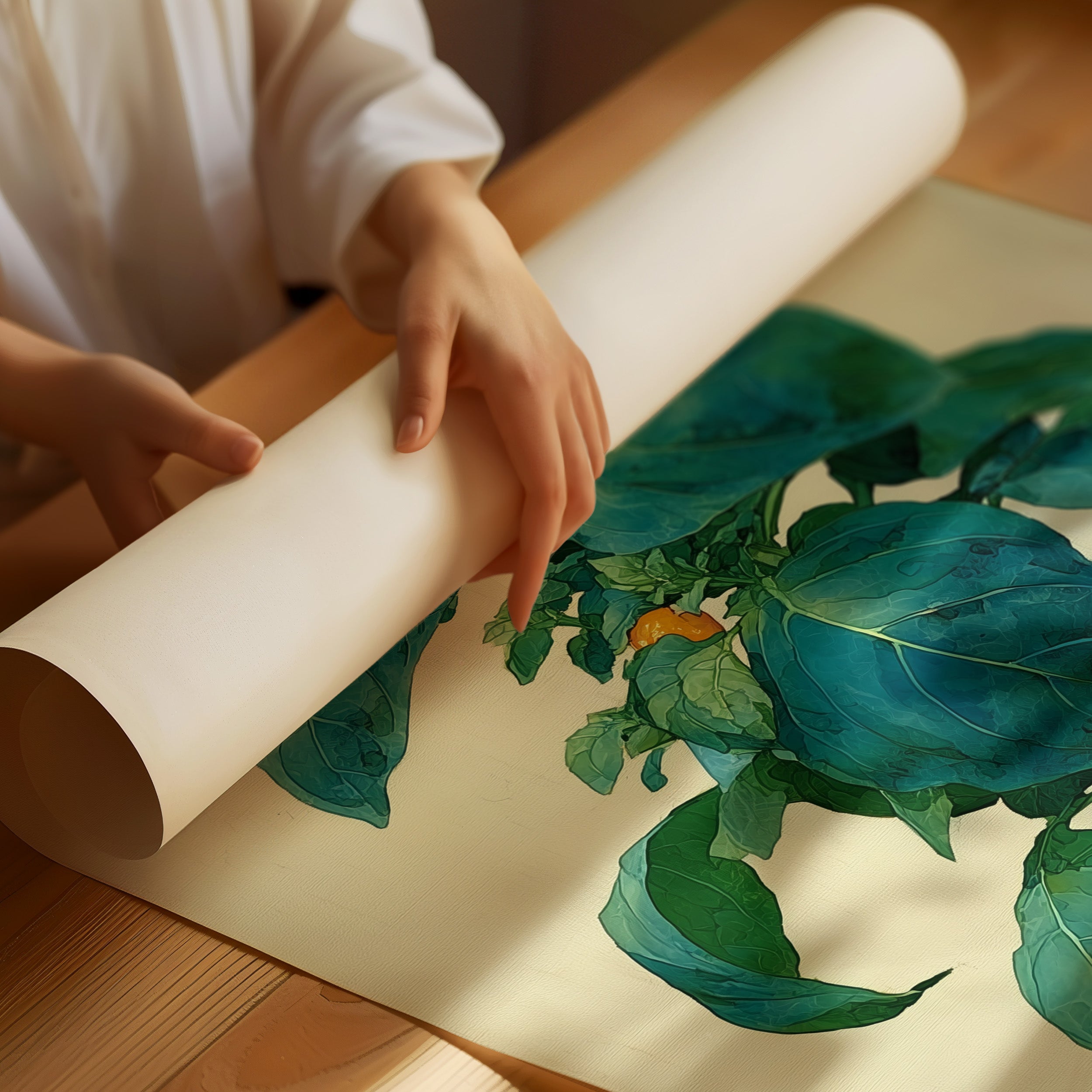 Basil Leaves Dance In Morning Light