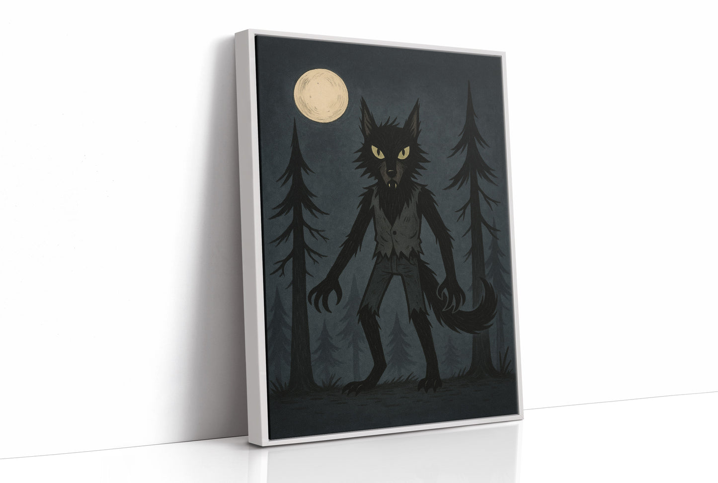 Moonlit Beast Of Pine Forest