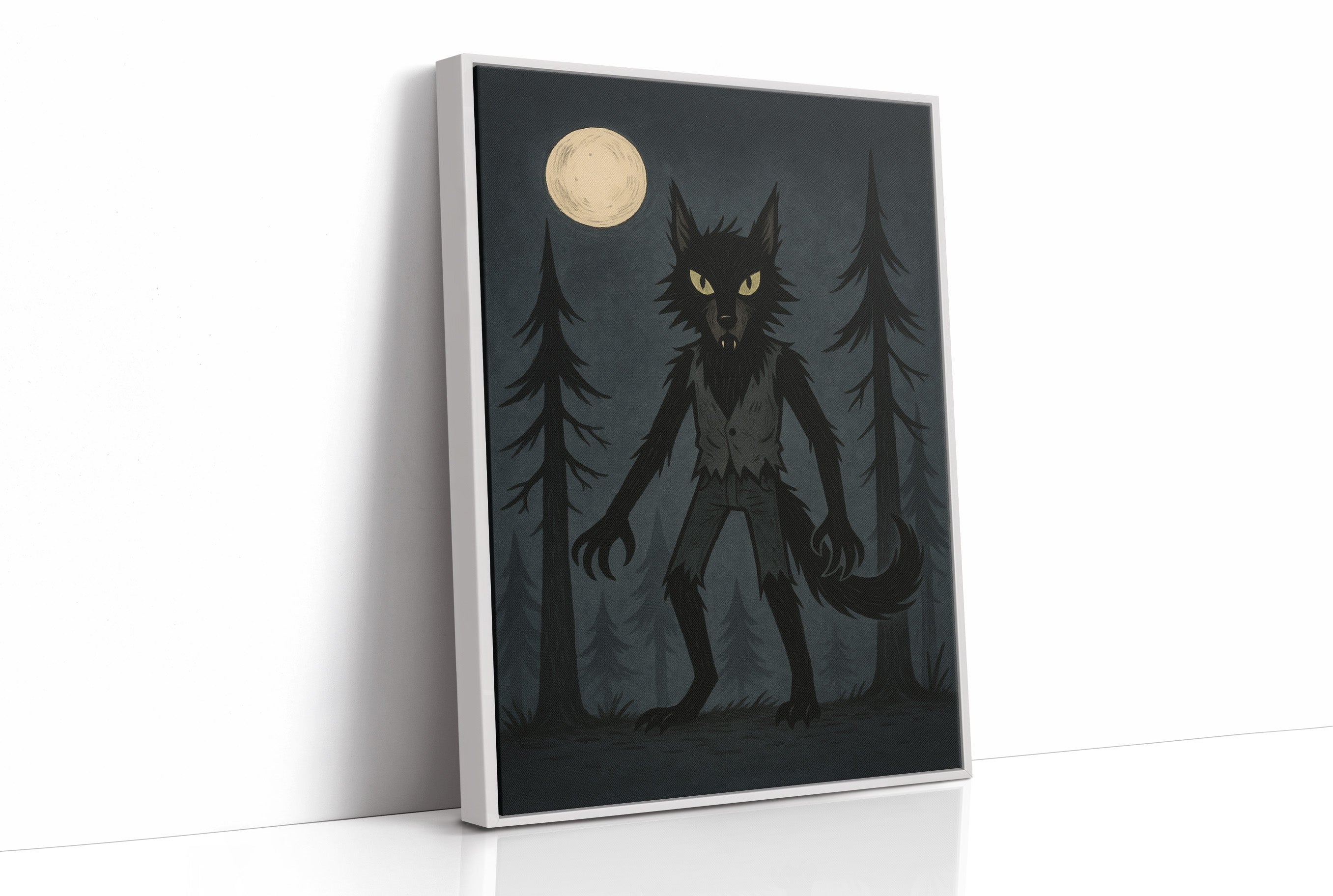 Moonlit Beast Of Pine Forest