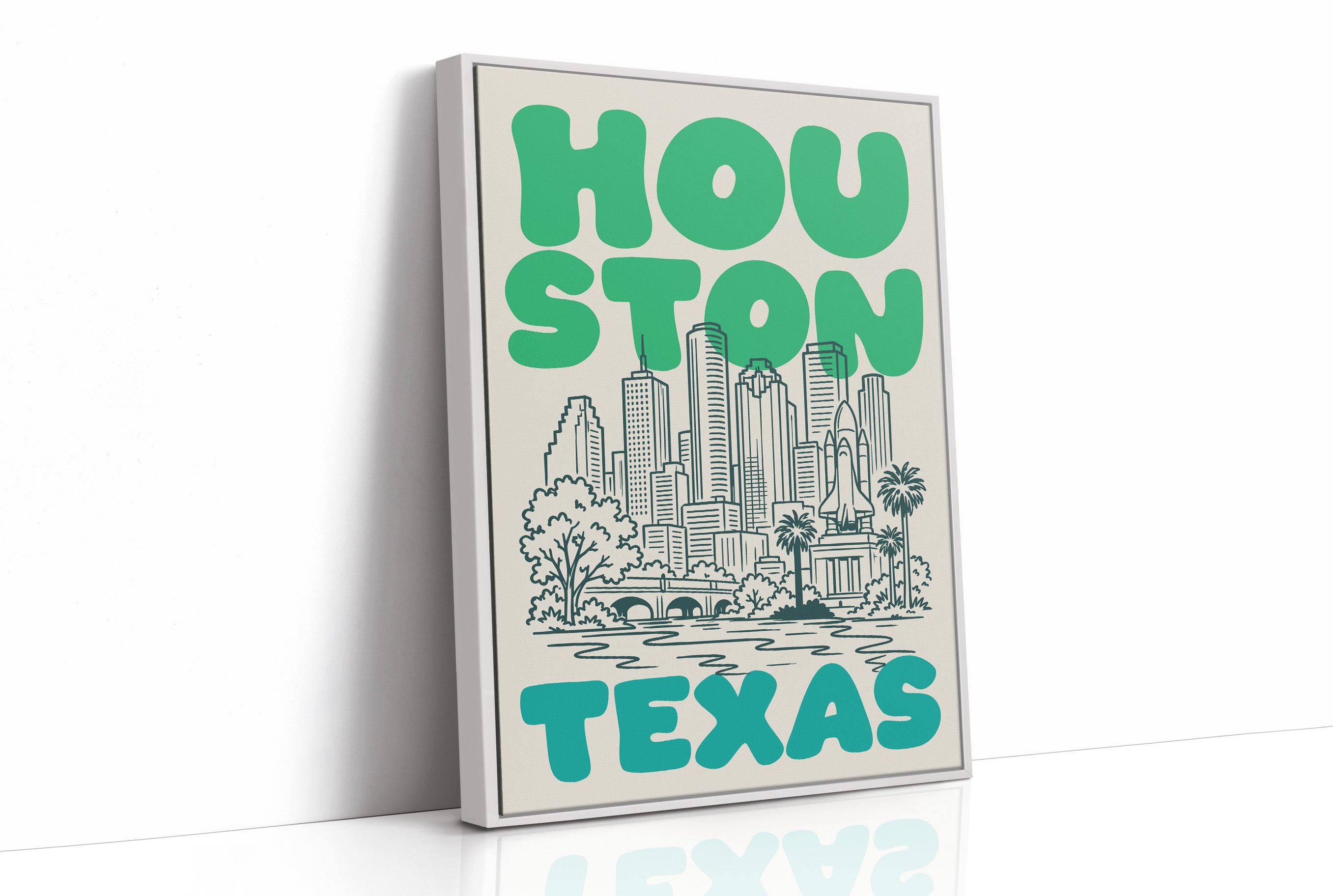 Houston, Bubble Letter Skyline