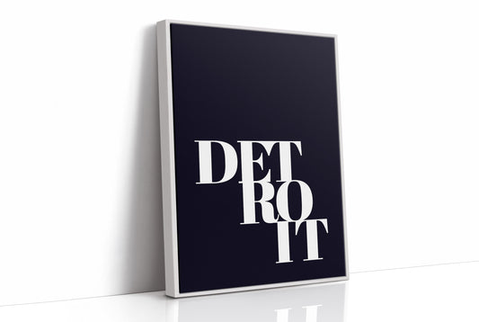 Detroit Bold Typography Print
