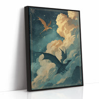 Celestial Dragons Dance Among Twilight Clouds