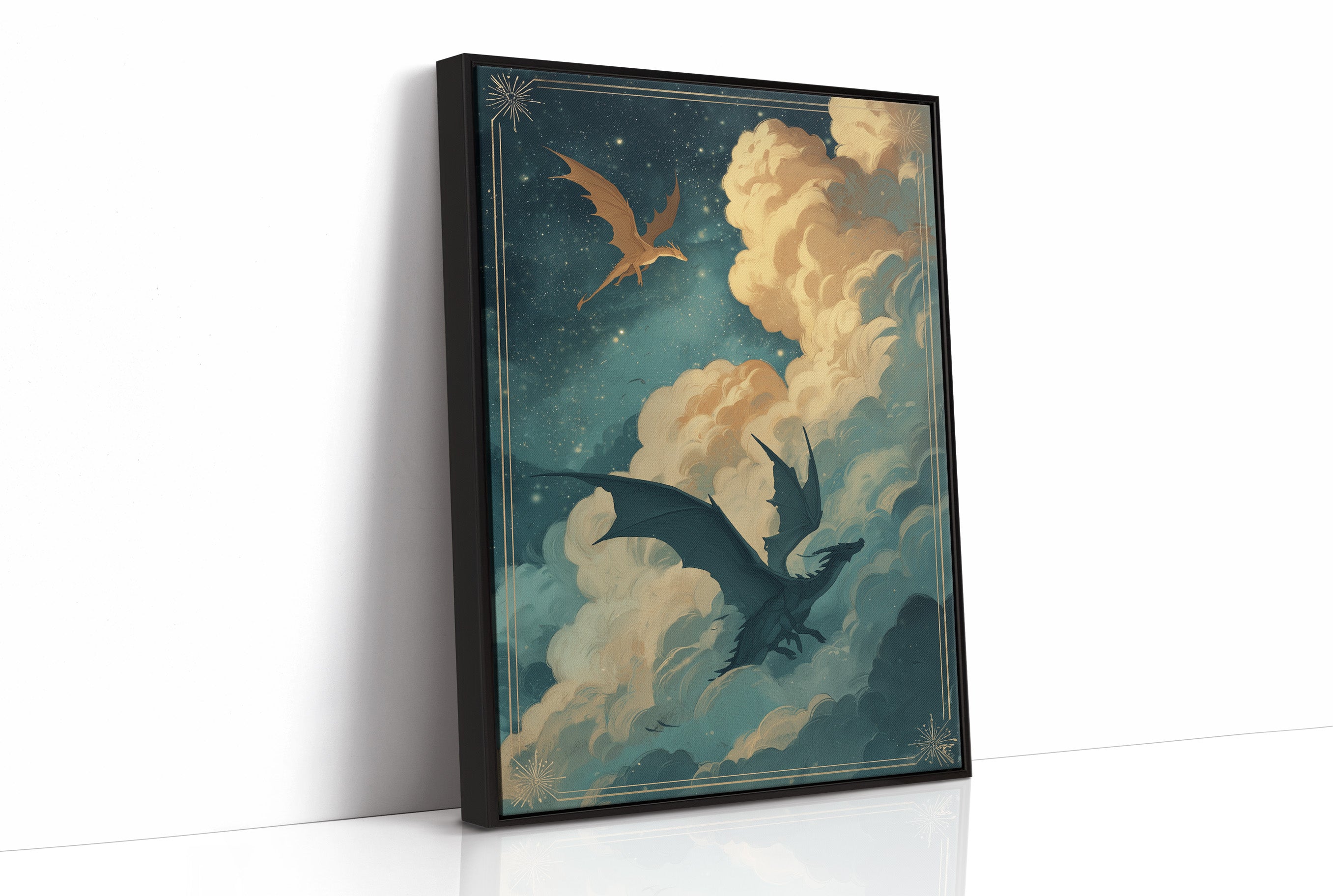 Celestial Dragons Dance Among Twilight Clouds