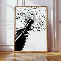 Bubbles Dance Their Midnight Toast