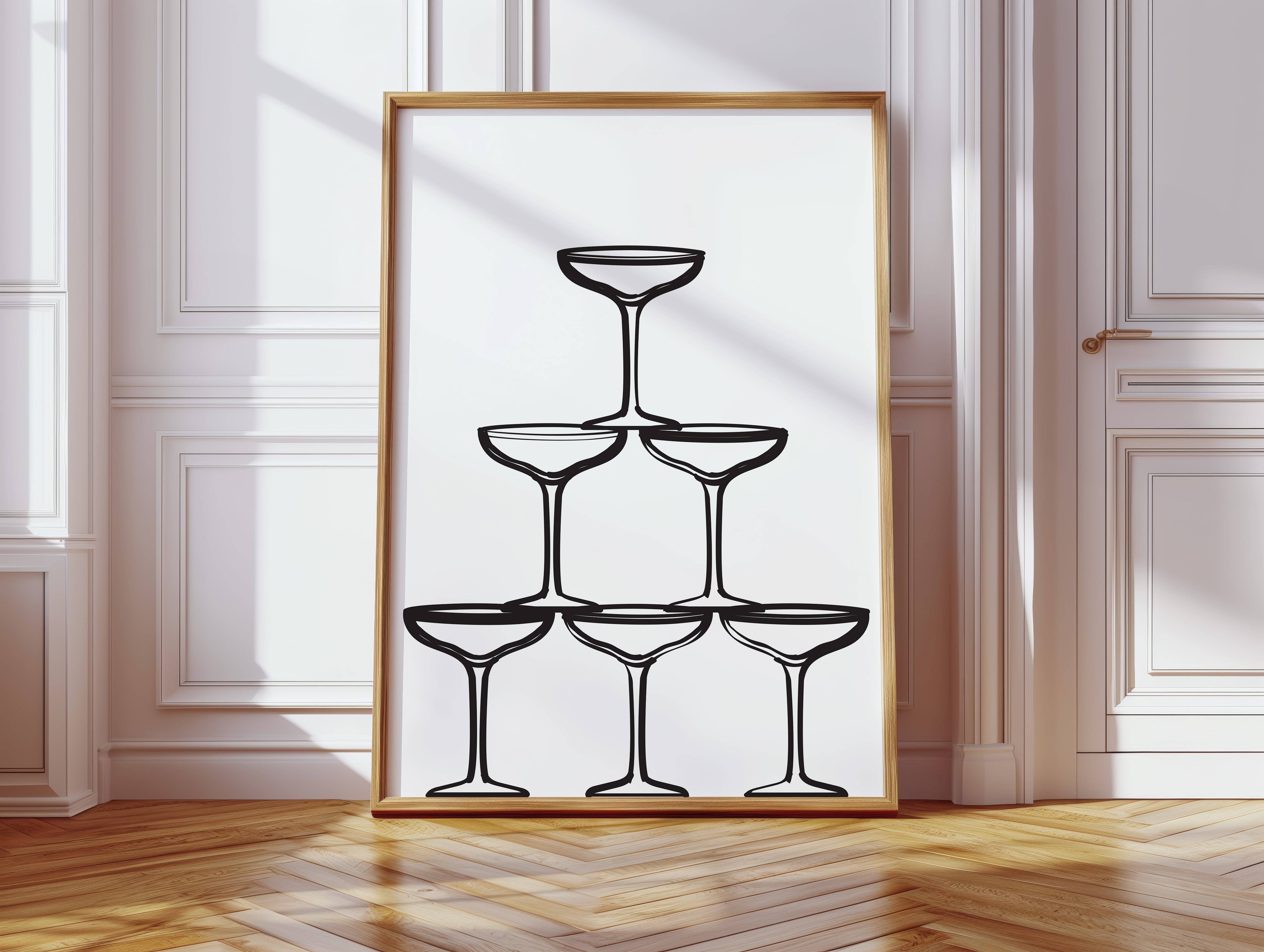 Champagne Tower Draws Midnight Maps