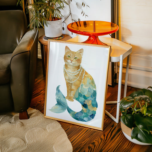 Emerald Tides and Feline Grace