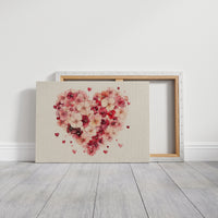 Love Blooms In Watercolor Hearts