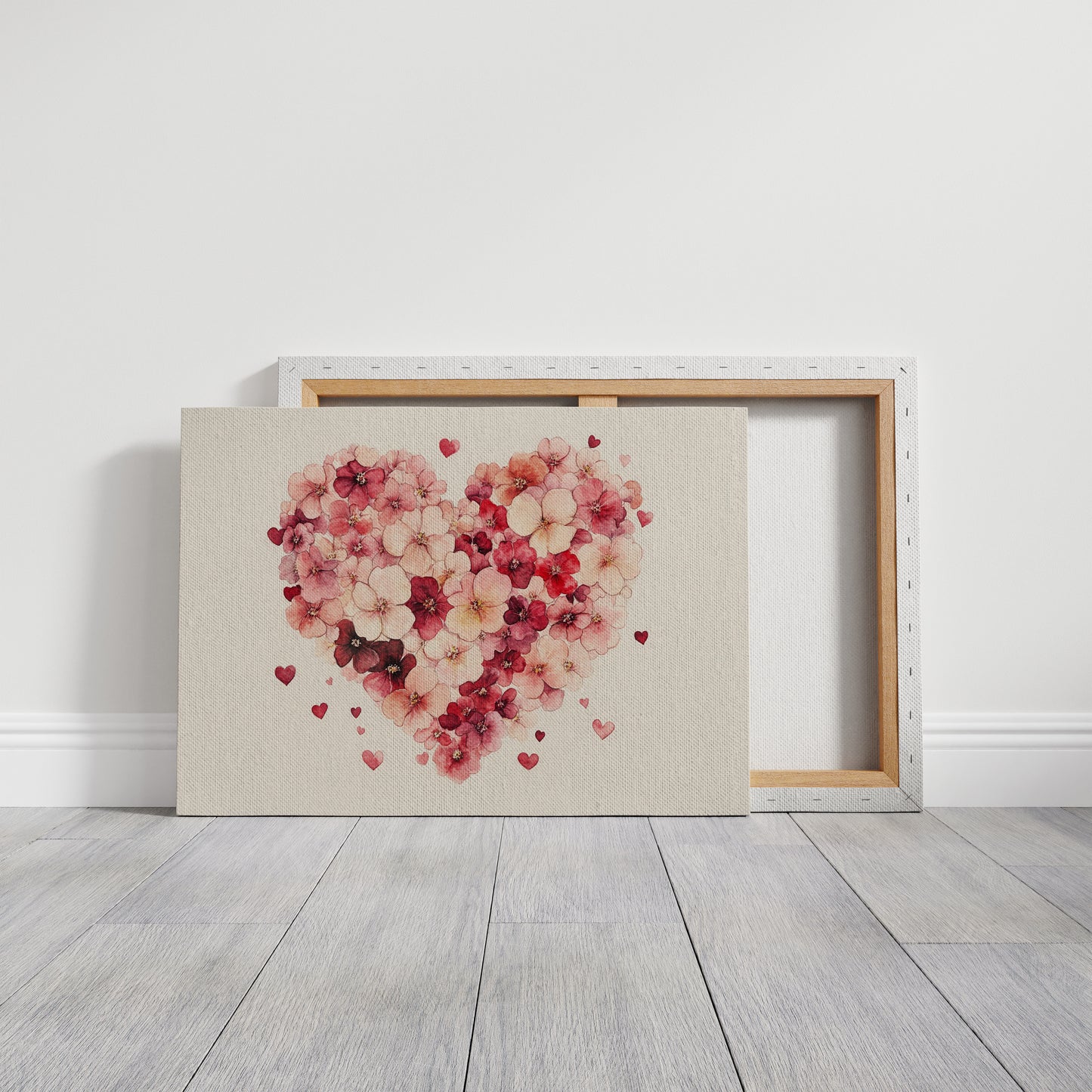 Love Blooms In Watercolor Hearts