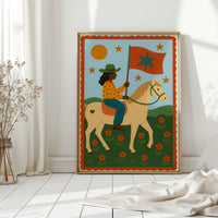 Star Rider in a Flowered Field