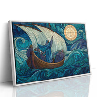 Stained Glass Voyage Through Tempest Seas