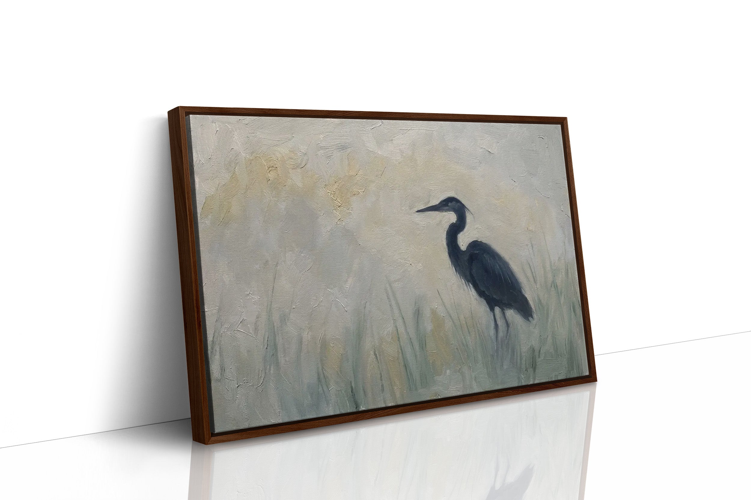 Heron in the Marsh Grass