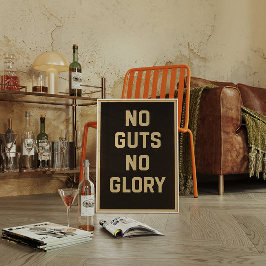 No Guts No Glory Vintage Poster
