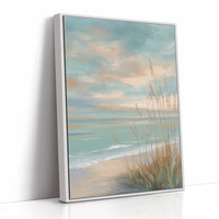 Coastal Grasses Meet Pastel Skies