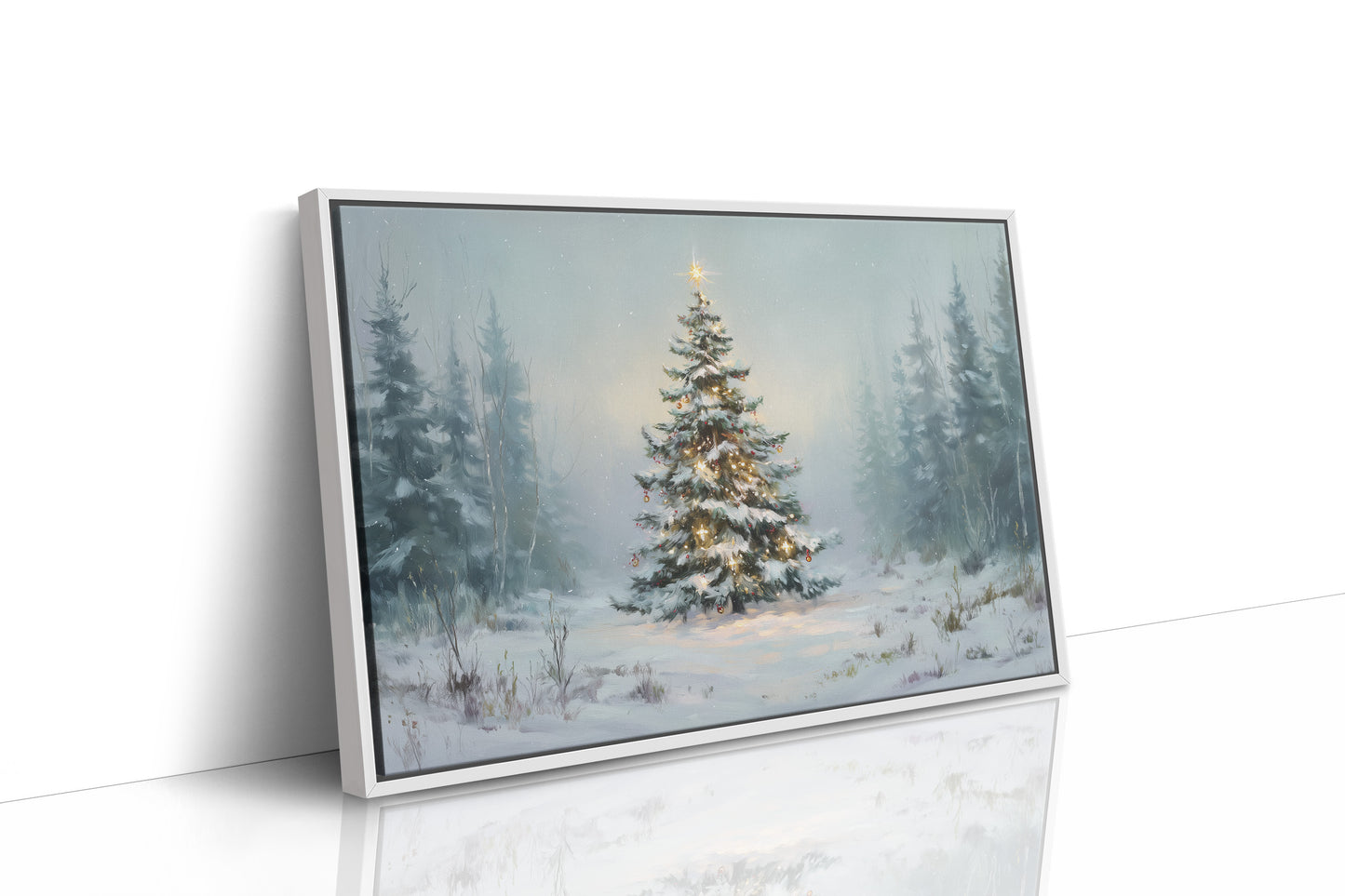 Snow Pine Glows With Winter Magic