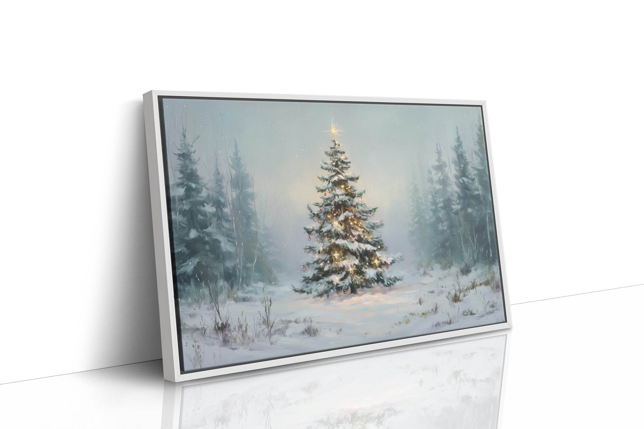 Snow Pine Glows With Winter Magic