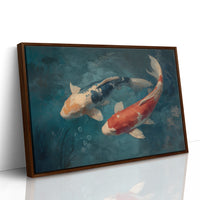 Koi Circle Through Teal Depths