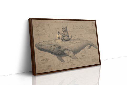 Cat Sailor Charts Ocean Dreams