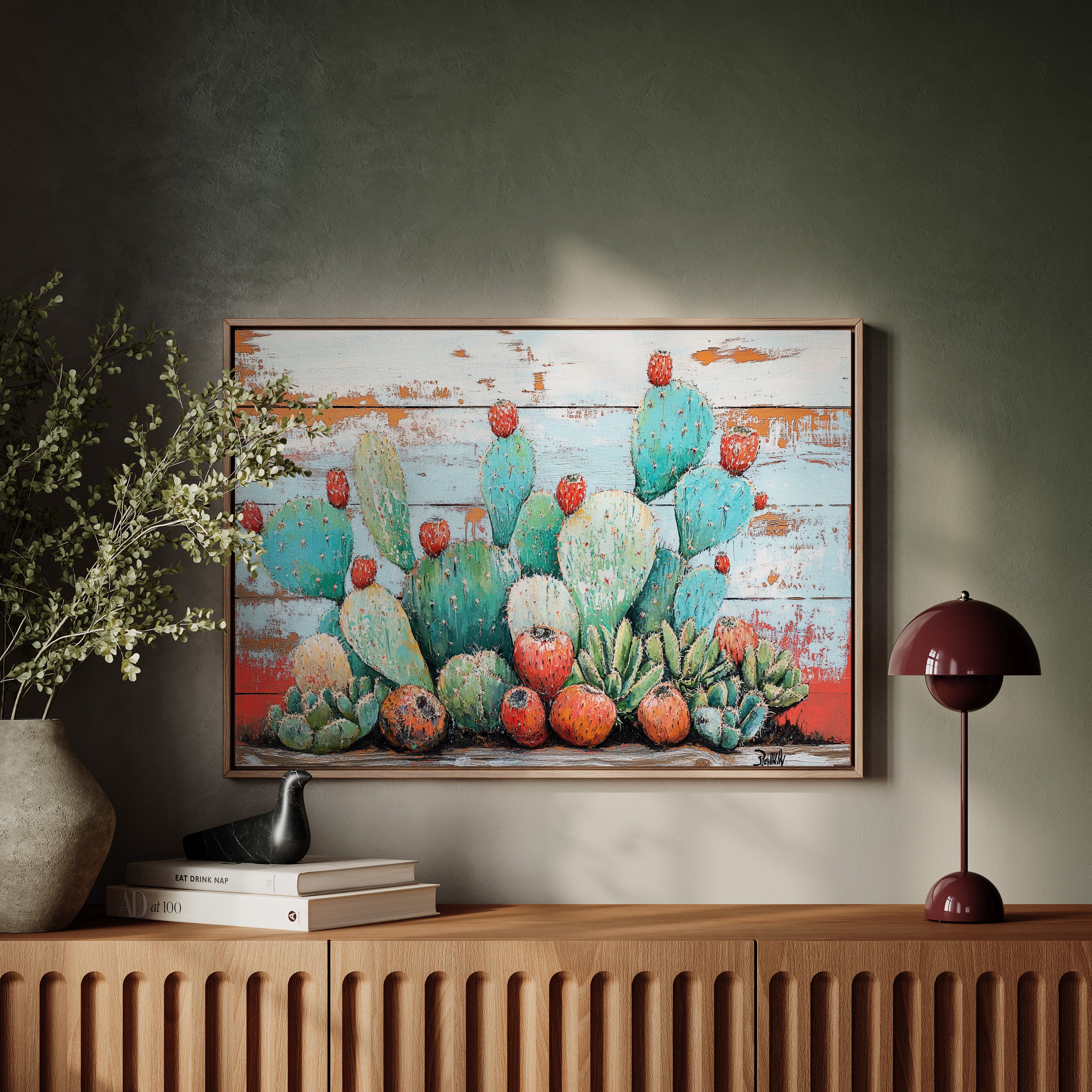 Desert Jewels On Weathered Wood