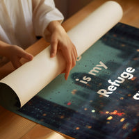 Faith Glows Through City Rain